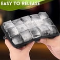 thumbnail image 2 of Ice Cube Trays,15 Square Ice Cube Tray with Lid,3 Pack Ice Cube Moulds Set,Ice Molds Silicone,Ice Cube Maker,Large Ice Trays for Whiskey Freezer Conta, 2 of 5