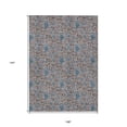 thumbnail image 3 of HomeRoots 580452 9 x 12 ft. Floral Washable Indoor & Outdoor Rectangle Area Rug, Brown & Blue, 3 of 5