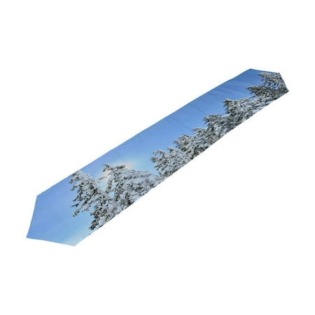 

POPCreation Sunlit Winter Ta Arge Table Runner Table Top Decoration Home Decor 13x90 inches