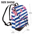 thumbnail image 3 of KLL Flamingo Print Leather Backpack,PU Leather Laptop Backpack Purse for Women and Ladies Daypacks Bags for Travel College Work, 3 of 4