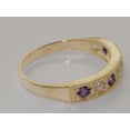 thumbnail image 5 of LBG 18k Yellow Gold Cultured Pearl and Amethyst Womens Band Ring - Sizes 4 to 12 Available, 5 of 6