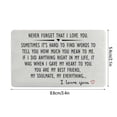 thumbnail image 3 of Hxoliqit valentines day,Greeting cards,Festival gift,Wallet Insert Card Gifts For Men Husband From Wife Girlfriend Boyfriend Birthday Gifts Metal Mini Love Note Valentine Wedding Gifts For Groom, 3 of 8