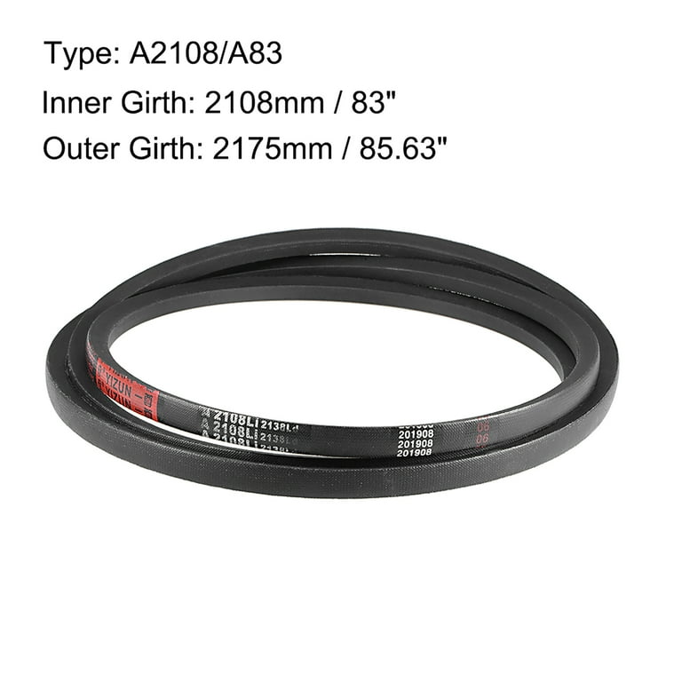 Uxcell A2108/A83 V Belt 83-inch Inner Girth, A-Section Rubber