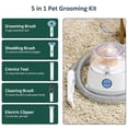 thumbnail image 5 of Pet Grooming Vacuum Kit, 5 in 1 Pet Grooming Vacuum & Dog Clippers, Large Dust Cup, 50dB Low Noise, 11KPA Powerful Dog Vacuum with 5 Grooming Tools and 4 Guard Combs, for Shedding Grooming Hair, 5 of 7