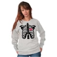 thumbnail image 6 of Skeleton Rib Cage Cute Set His Hers Women Crewneck Sweatshirt Brisco Brands L, 6 of 7