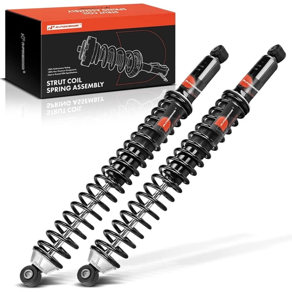 A-Premium Rear Pair (2) Complete Strut and Coil Spring Assembly Compatible with Ford F-150 F150 2009-2014, Driver and Passenger Side