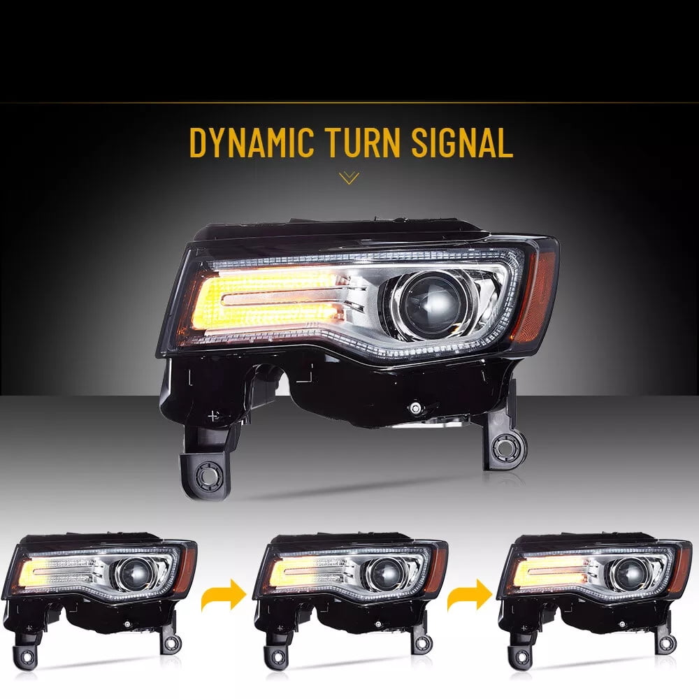 VLAND LED Dual Beam Headlights for Jeep Grand Cherokee 2014 2015 2016 2017 2018 2019 2020 2021 2022