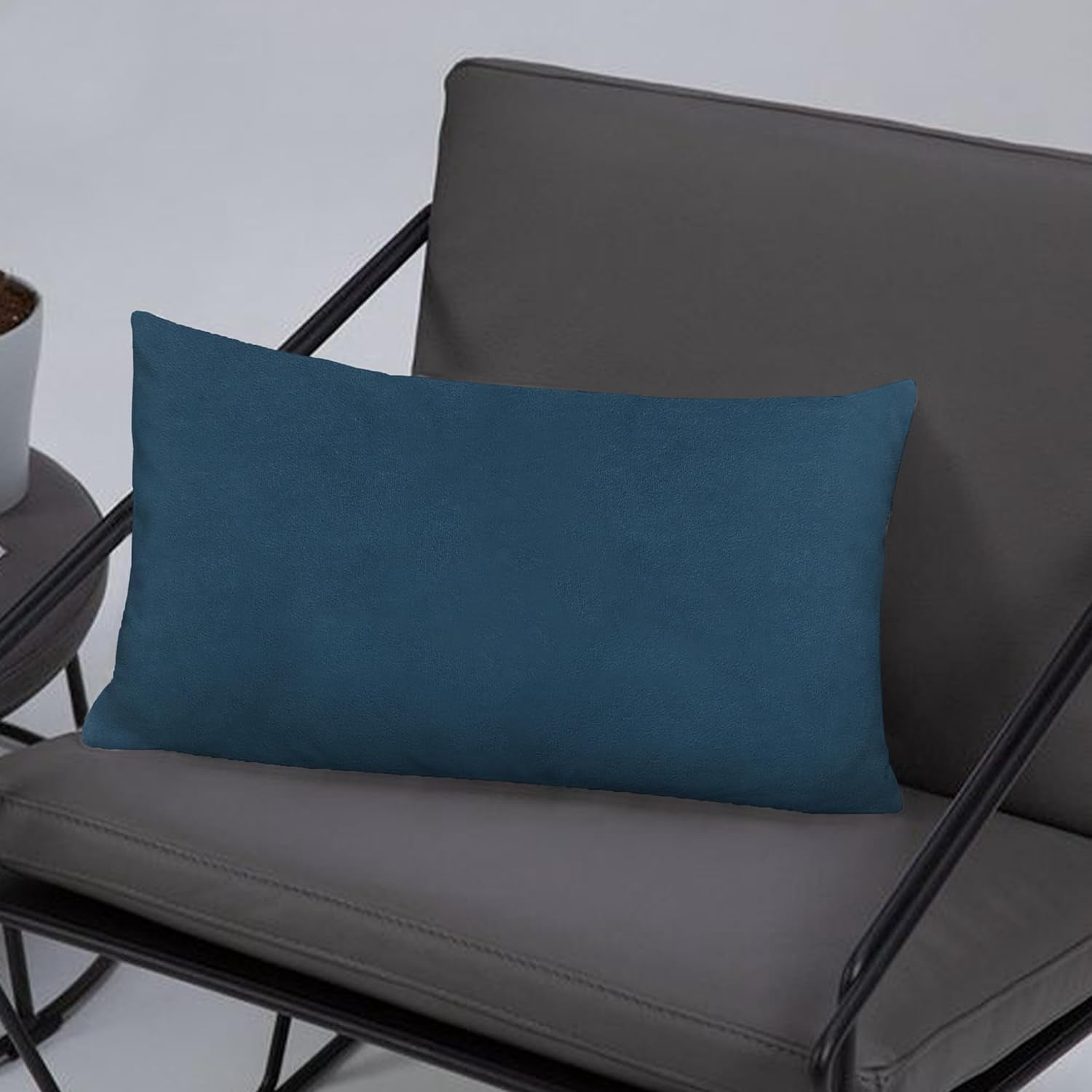 A1HC Set of 2 Luxurious Soft Velvet Throw Pillow Covers Only, 12"x20", Teal, Decorative Cushion Covers with Hidden YKK Zipper for Sofa or Bed