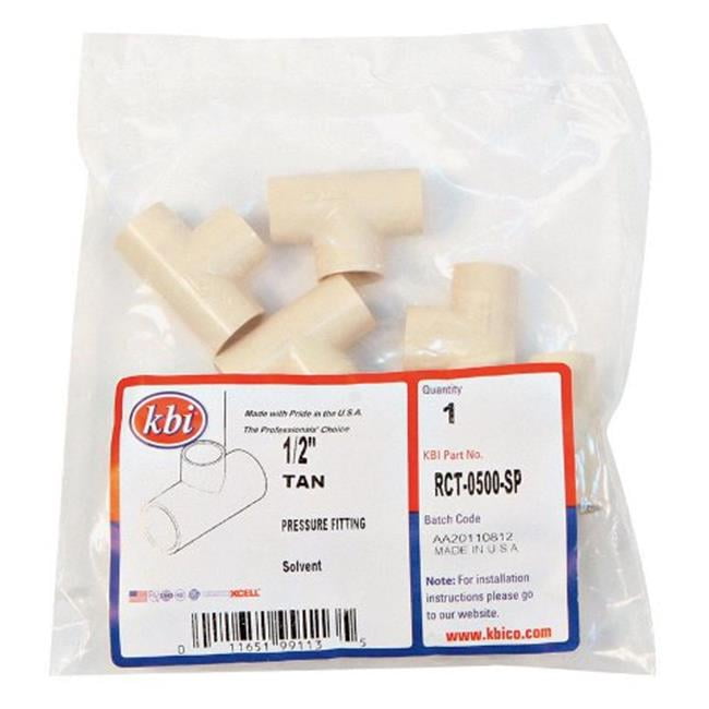 Tan CAV-0500-12C 1//2-Inch Slip by 1//2-Inch Compression PXL CPVC Quarter Turn Angle Supply Valve King Brothers Inc