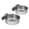 thumbnail image 2 of sunsanly 1/2Pcs Small Bird Cage Feeding Bowl with Clamp Stainless Steel Water Food Dish Pet Feeder Coop Accessories for Parrot Cockatiel Macaw Lovebirds, 2 of 8