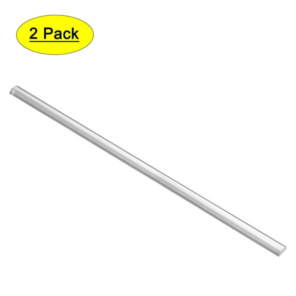 5mmx10mmx500mm Half Round Solid Acrylic Rod PMMA Extruded Bar Clear 2Pcs