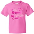 thumbnail image 3 of Inktastic Valentine's Day My Nonni Loves Me Hearts and Lips Youth T-Shirt, 3 of 5