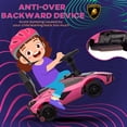 thumbnail image 3 of Aosom Licensed Lamborghini Sit and Scoot Ride on w/ Music Headlights, Pink, 3 of 9