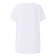 thumbnail image 6 of Clearance! Delayuji Short Sleeve Shirts for Women Womens T Shirts V Neck Cap Short Sleeve Summer Tops Trendy 2025 Loose Casual Tshirts with Pocket L White, 6 of 6