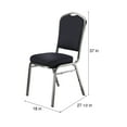 thumbnail image 3 of Hampden Furnishings Lila Collection Fabric Banquet Chair, Diamond Navy, Pack of 2, 3 of 9