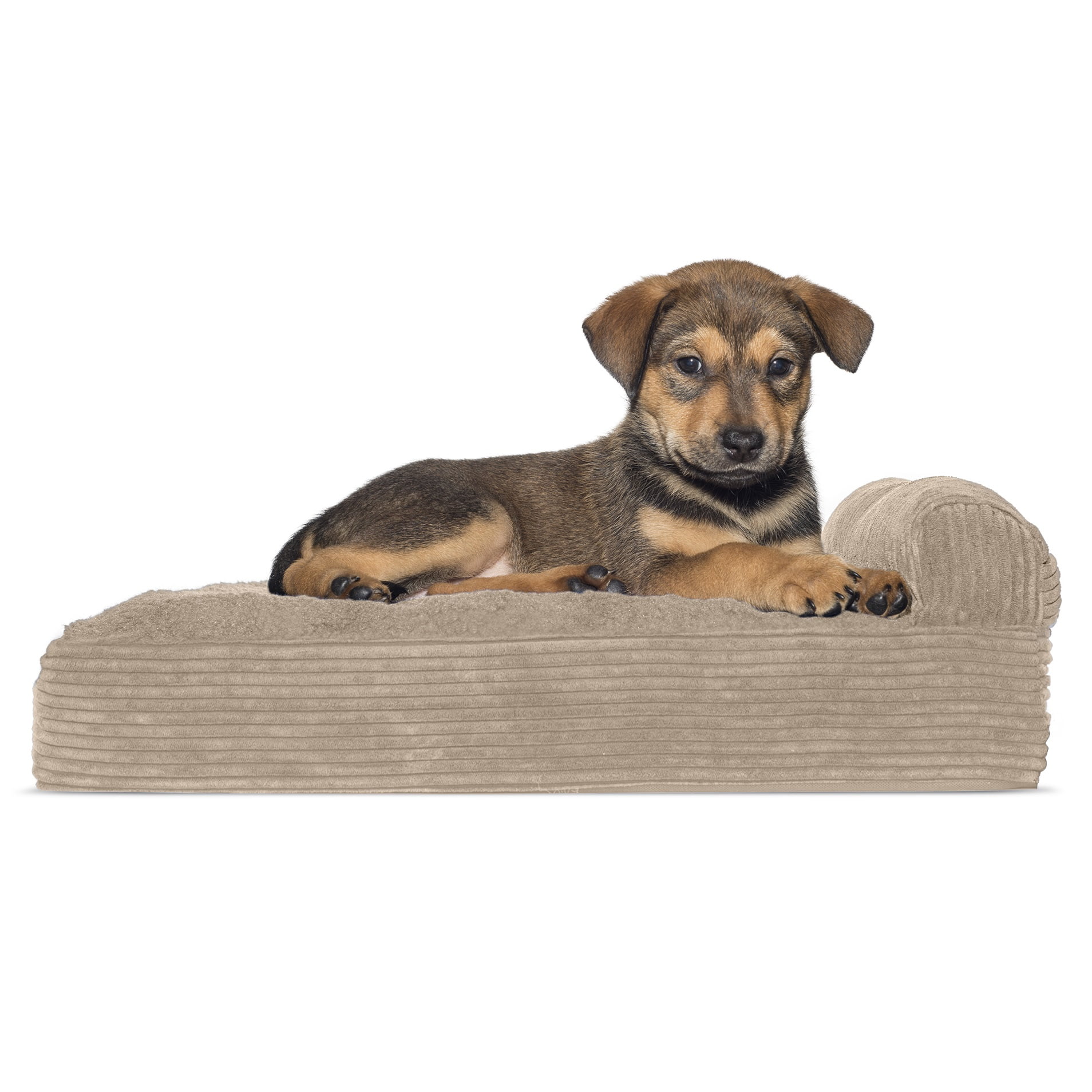 Espresso Deluxe Orthopedic Faux Fleece /& Corduroy Chaise Lounge Living Room Couch Pet Bed w// Removable Cover for Dogs /& Cats Furhaven Pet Dog Bed Jumbo Plus