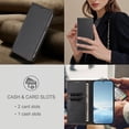 thumbnail image 2 of For Galaxy A17 5G Walle Case, Flip Magneti Cover Retro PU Leather 2 Cards Slots Stand Shockproof Slim Phone Case for Galaxy A17 5G, Black, 2 of 12