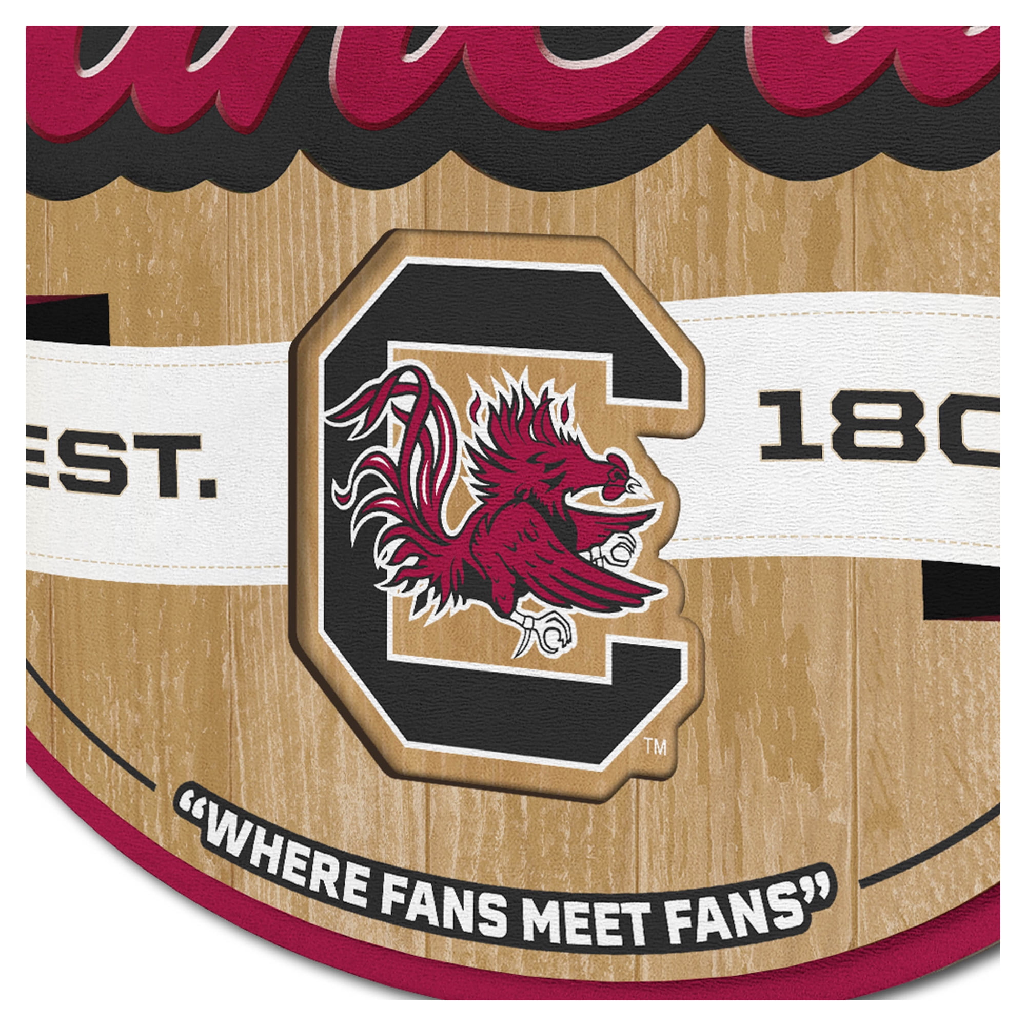 IDNA South Carolina Gamecocks 12.5" x 17" Fan Cave Sign