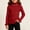Red, variant on Girls' Turtleneck Pearl Ruffle Hem Ribbed Knit Top Long Sleeve Slim Fit Warm Sweater for Casual Matching 0-10 Years Gray 6-10 Years