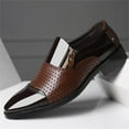 thumbnail image 6 of Men's Dress Oxford Shoes Fashion Summer And Autumn Men Leather Shoes Pointed Toe Low Heel Zipper Hollow Breathable, 6 of 9