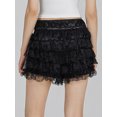 thumbnail image 2 of Michellecmm Women's Lace Shorts 3D Flower Bow Elastic Waist Layered Ruffle Short Pants for Summer, 2 of 9