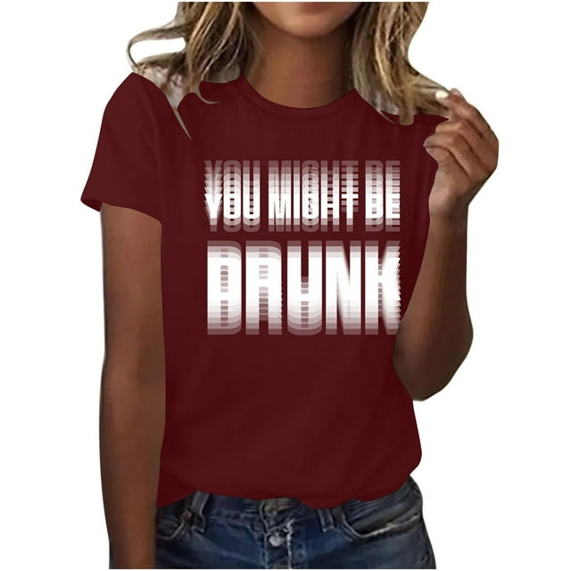 T-Shirt Décontracté à Manches Courtes et Col Rabattu pour Femmes