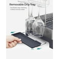 thumbnail image 4 of 2 Tier Dish Drying Rack, for Kitchen Counter with Rotatable Drain Spout, Silve and Gray, 4 of 9