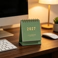 thumbnail image 7 of Small Desk Calendar 2027, Compact Desktop Design with Foldable Stand, Modern English Monthly Calendar for Office Home Study, Paper Desk Decor, Practical Gift for Colleagues, Students, Family, 7 of 7
