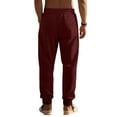 thumbnail image 4 of CHEEREAM Mens Jogger Gym Sweatpants Athletic Jogger Workout Pants for Men Running Track Pants with Zipper Pockets Wine XL, 4 of 9