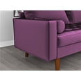 thumbnail image 5 of US Pride Furniture Womble 58'' Velvet Square Arm Loveseat, Purple, 5 of 5