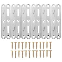 FRCOLOR 6 Sets Bed Rail Connecting Fittings in Silver Iron Material for Home Use with Easy Installation