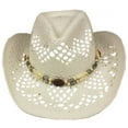 thumbnail image 4 of Straw Cowboy Hat Men Cowgirl Hats Women Sun Hat Sombreros Vagueros Classic Western Accents, 4 of 6