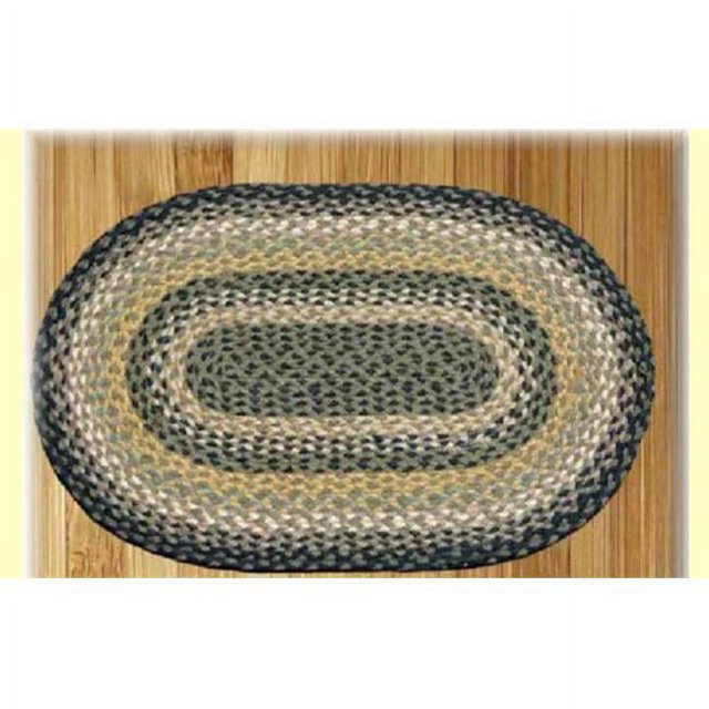 Capitol Earth Rugs 03-116 Tapis Tressé en Jute à la Moutarde Noire