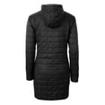 thumbnail image 3 of Women's Cutter & Buck  Black Seattle Sounders FC Rainier PrimaLoft- Eco Insulated Hooded Full-Zip Long Coat, 3 of 3