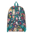 thumbnail image 3 of Floral Dog Design Vintage Backpack – Large Capacity Travel Backpack with Comfortable Carrying and Anti-theft Multifunctional Features for Pet Lovers and Female Professionals, 3 of 5
