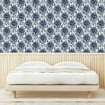 thumbnail image 3 of Ambesonne Abstract Floral Peel & Stick Wallpaper for Home, Blooming Fun Blooms, 13"x36", Indigo and Multicolor, 3 of 5