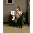 thumbnail image 3 of Comfy Barrel Armchair – Upholstered Single Club Chair with Soft Padded Seat, Smooth or Sherpa Boucle, Rounded Back Support – Ideal for Living Room, Bedroom, Reception, Study, 3 of 7