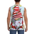thumbnail image 4 of Fotbe Funny Christmas Gnome Men's Camiseta sin Mangas Estampada para Hombres, Playera Casual para Gimnasio, Entrenamiento, Playa-Small, 4 of 7