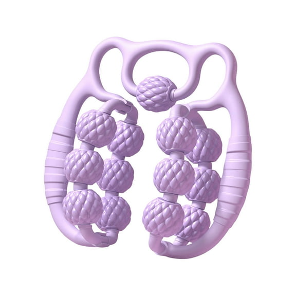 7-Wheel Massage Roller for Muscle Relaxation - Handheld Cellulite Roller with Circular Leg Clamps - Deep Tissue Massager for Legs, Arms & Tennis Elbow Relief