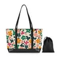 thumbnail image 7 of FORMRS Canvas Laptop Tote Bag for Women with 15.6" Computer Compartments Shoulder Handbag, Floral Blooms, 7 of 7