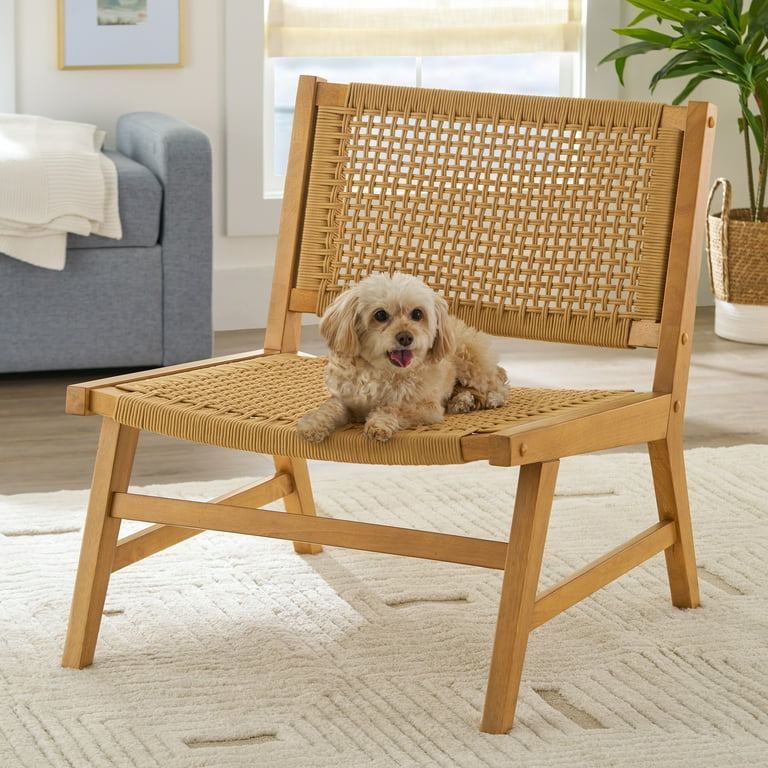 Better Homes Gardens Vista Woven Accent Chair, Light Honey