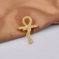 thumbnail image 3 of Shisuyan Brooch Pin Golden Copper Zircon 1Pcs 1.3x0.9in, 3 of 8