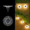thumbnail image 2 of 4 Piezas Luz Solar Acrílica Enterrada para Jardín Luz de Jardín Al Aire Libre Decoración de Pared Impermeable Luz de Lavado de Pared,D, 2 of 7