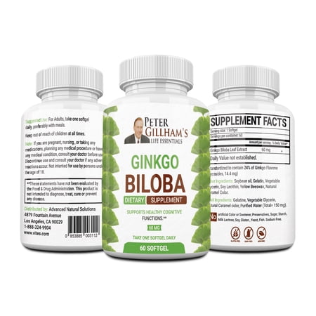 Ginkgo Biloba 60mg 60 Caps Peter Gillham's Life Essentials
