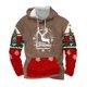 thumbnail image 1 of Sudadera con capucha para hombre, informal, con cordón, estampado navideño, deportiva, blusa de poliéster, 1 of 4