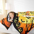thumbnail image 4 of Homewish Vintage Art Halloween Trick Or Treat Queen Comforter Set,Rustic Tree Moon Pumpkin Pattern Comforter Sets Queen,Halloween Reversible,3pcs,1 Comforter and 2 Pillowcases, 4 of 7