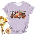 thumbnail image 1 of Fiudx Ofertas Flash Artículos En Oferta Camiseta Casual de Manga Corta con Estampado Navideño para Mujer, 1 of 3