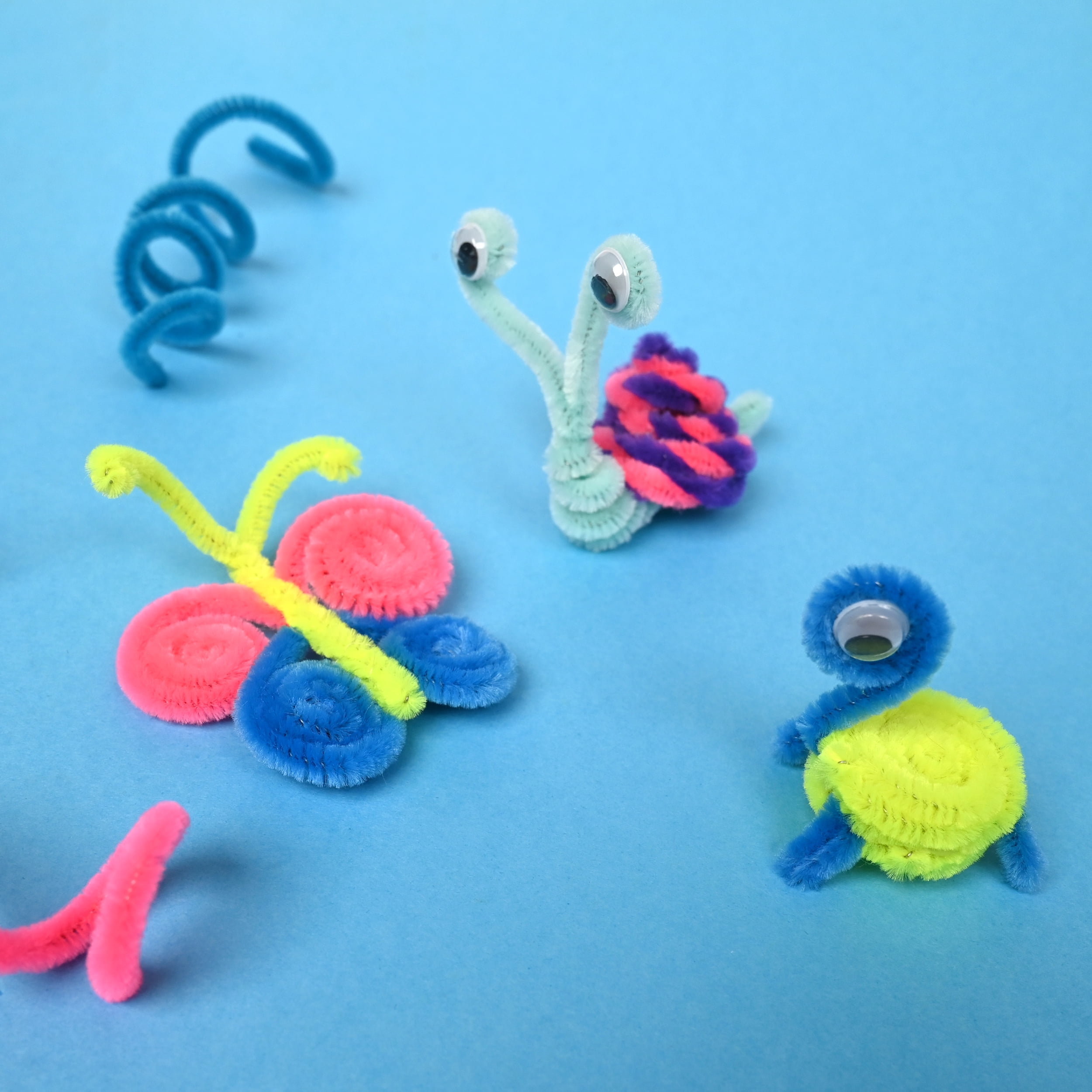 Hello Hobby Fuzzy Sticks Neon Multicolor Chenille Stems for Kids Crafts and DIY Projects 100 Count