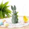 thumbnail image 5 of 2PCS Easter Decoration Sparkling Foam Bunny Figurine with Bow tie 8.6" Glitter Rabbit Tabletop Ornament for Easter Centerpieces Spring Home Office Table Decor, 5 of 7