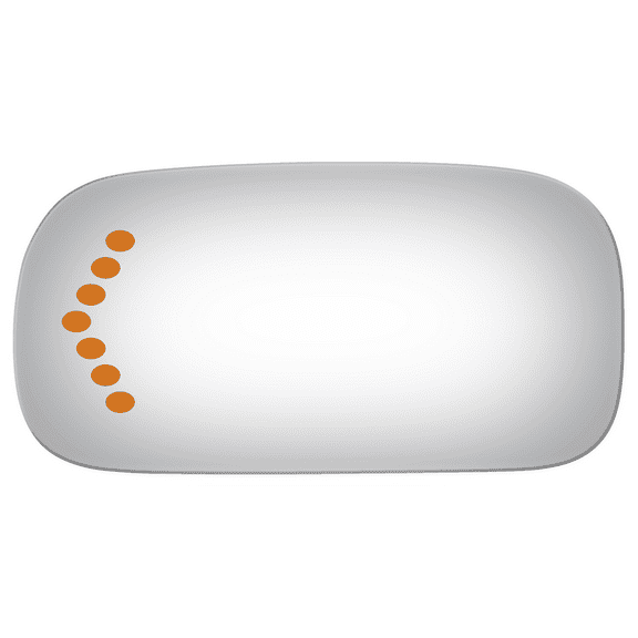 Flat Power Driver Side Replacement Mirror Glass for 2003-2005 Cadillac Deville W/O Baking Plate